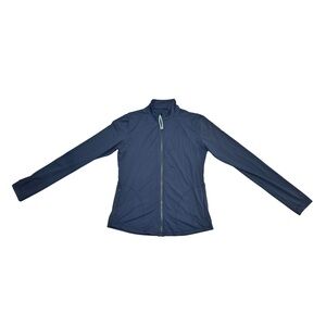 Carve Designs Deep Blue Lightweight Zip Up Jacket S Small Womens